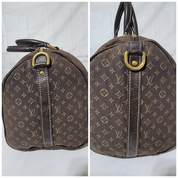SOLD***Authentic Louis Vuitton Monogram Canvas Mini Lin Speedy 30 Bag Brown - Picture 7 of 12